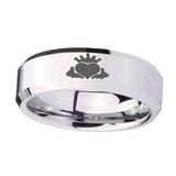 10mm-Claddagh-Design-Beveled-Edges-Silver-Tungsten-Carbide-Mens-Promise-Ring