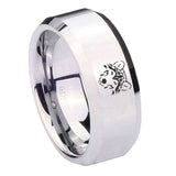 10mm-Wolf-Beveled-Edges-Silver-Tungsten-Carbide-Mens-Ring-Engraved