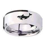 10mm-Keller-Whale-Beveled-Edges-Silver-Tungsten-Carbide-Mens-Ring-Engraved