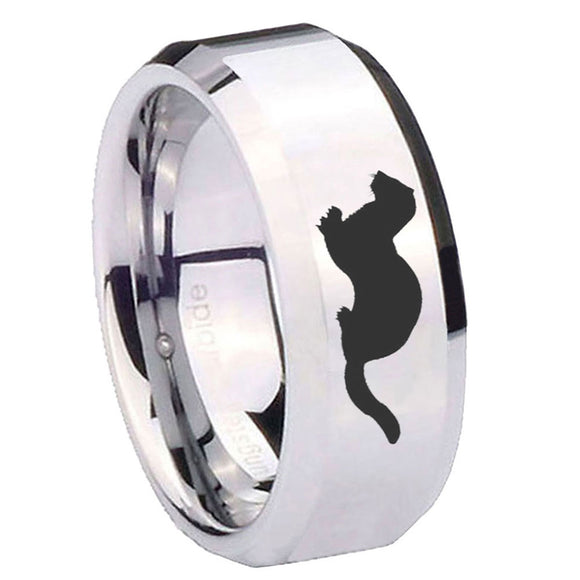 10mm-Otter-Beveled-Edges-Silver-Tungsten-Carbide-Mens-Ring-Engraved
