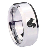 8mm-Squirrel-Beveled-Edges-Silver-Tungsten-Carbide-Men's-Band-Ring