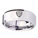 10mm-Zelda-Hylian-Shield-Beveled-Edges-Silver-Tungsten-Wedding-Band-Mens