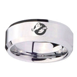 10mm-Ghostbusters-Beveled-Edges-Silver-Tungsten-Carbide-Mens-Wedding-Band