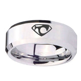 10mm-House-of-Van-Beveled-Edges-Silver-Tungsten-Carbide-Men's-Wedding-Band