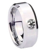 10mm-Love-Power-Rangers-Beveled-Edges-Silver-Tungsten-Carbide-Mens-Ring