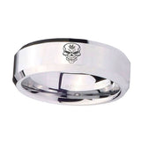 10mm-Skull-Marijuana-Leaf--Beveled-Edges-Silver-Tungsten-Carbide-Promise-Ring