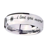 8mm-Sound-Wave,-I-love-you-more-Beveled-Silver-Tungsten-Men's-Engagement-Ring