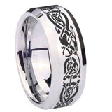 8mm-Celtic-Knot-Dragon-Beveled-Edges-Silver-Tungsten-Mens-Ring-Personalized