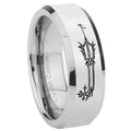 8MM Geekery Oathkeeper Kingdom Hearts Bevel Polish Silver Tungsten Wedding Band