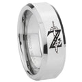 8MM Zelda Breath Of The Wild Bevel Polish Silver Tungsten Wedding Band
