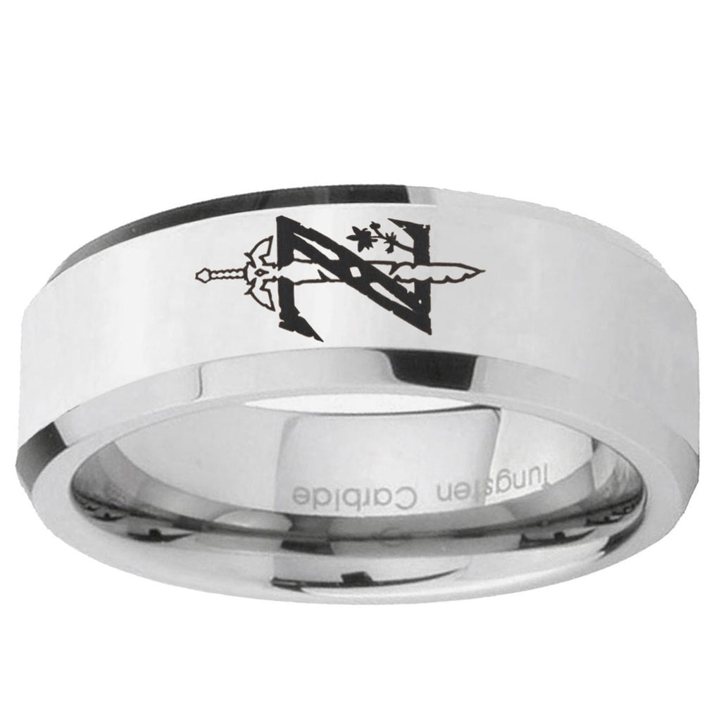 5MM Zelda Breath Of The Wild Bevel Polish Silver Tungsten Wedding Band