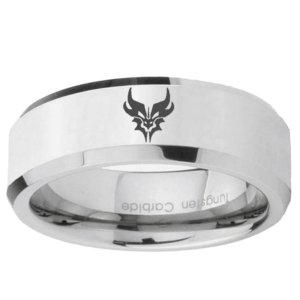 5MM Transformers Shatterback Bevel Polish Silver Tungsten Wedding Band