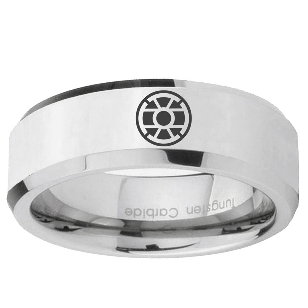 5MM Gold Lantern Bevel Polish Silver Tungsten Wedding Band