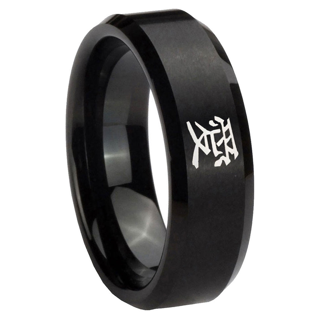 Flat Christian Cross Tungsten Carbide His Hers Set Rings