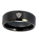 8mm-CTR-Beveled-Edges-Brush-Black-Tungsten-Carbide-Wedding-Band-Ring
