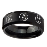 10mm-Atheist-Design-Beveled-Edges-Brush-Black-Tungsten-Mens-Ring