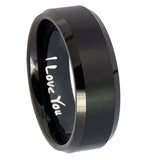 10mm-I-Love-You-Beveled-Edges-Brush-Black-Tungsten-Carbide-Promise-Ring