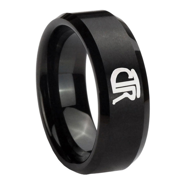 10mm-CTR-Beveled-Edges-Brush-Black-Tungsten-Carbide-Wedding-Band-Mens