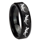10mm-Multiple-Lizard-Beveled-Edges-Brush-Black-Tungsten-Carbide-Mens-Bands-Ring
