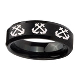 10mm-Multiple-Anchor-Beveled-Edges-Brush-Black-Tungsten-Mens-Engagement-Band