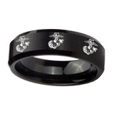 8mm-Multiple-Marine-Beveled-Edges-Brush-Black-Tungsten-Mens-Engagement-Band