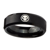 10mm-Skull-Beveled-Edges-Brush-Black-Tungsten-Carbide-Mens-Engagement-Ring