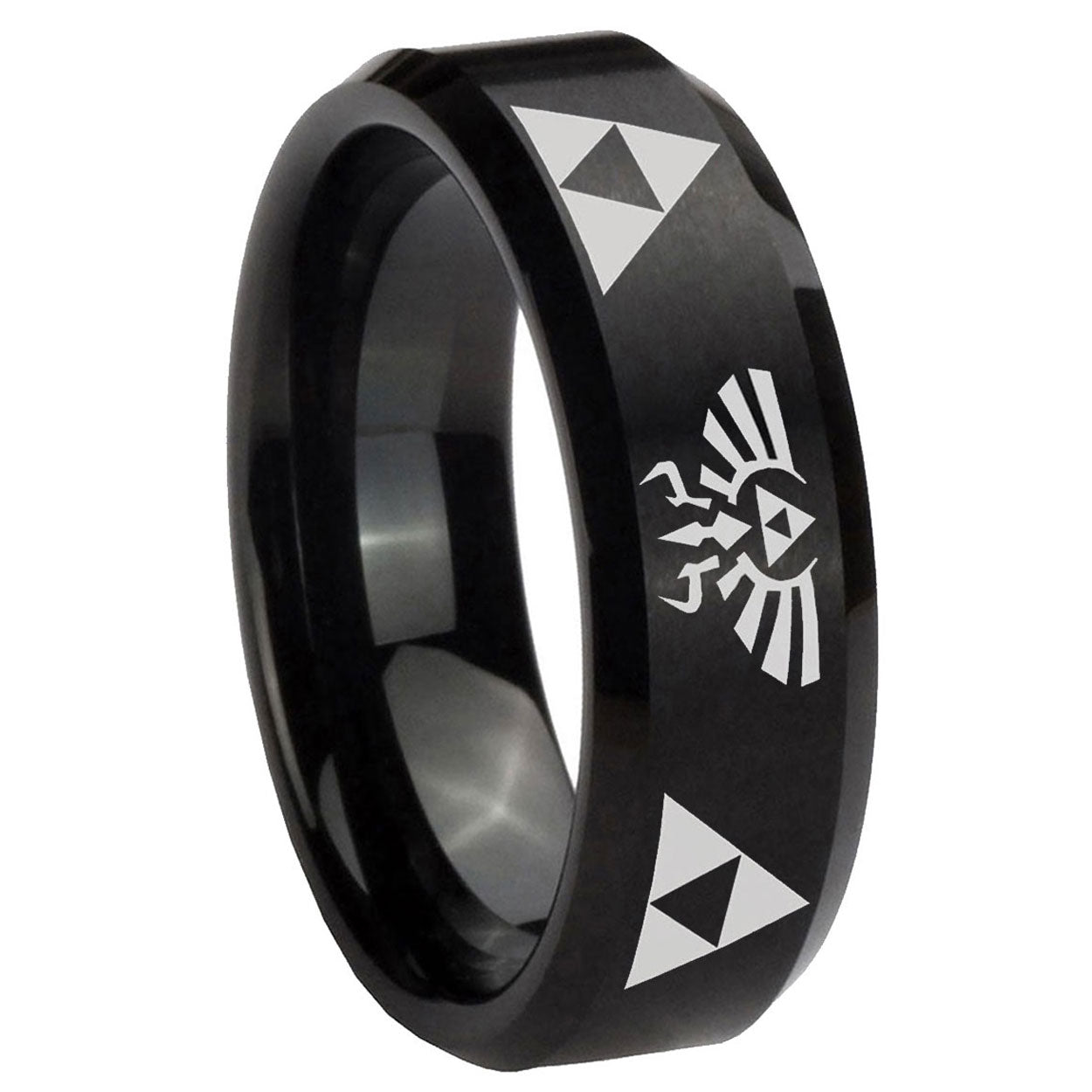 Multiple Maltese Cross Tungsten Carbide Engagement Ring Set