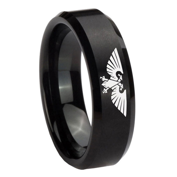 10mm-Aquila-Beveled-Edges-Brush-Black-Tungsten-Carbide-Mens-Bands-Ring