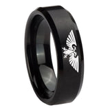 10mm-Aquila-Beveled-Edges-Brush-Black-Tungsten-Carbide-Mens-Bands-Ring