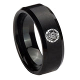 10mm-U.S.-Army-Beveled-Edges-Brush-Black-Tungsten-Men's-Engagement-Ring