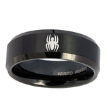 10mm-Spiderman-Beveled-Edges-Brush-Black-Tungsten-Carbide-Mens-Promise-Ring