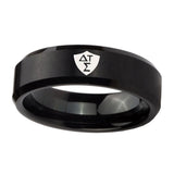 8mm-Greek-CTR-Beveled-Edges-Brush-Black-Tungsten-Carbide-Mens-Ring-Personalized