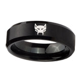 10mm-Maximal-Beveled-Edges-Brush-Black-Tungsten-Carbide-Engraved-Ring
