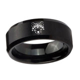 10mm-Wolf-Beveled-Edges-Brush-Black-Tungsten-Men's-Engagement-Ring