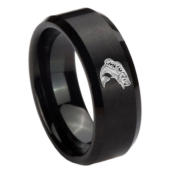 10mm-Fishing-Beveled-Edges-Brush-Black-Tungsten-Men's-Engagement-Ring