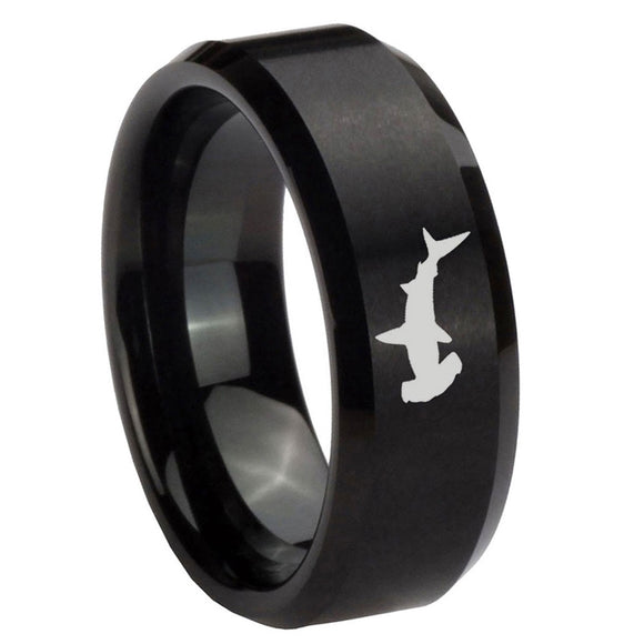 10mm-Hammerhead-Shark-Beveled-Edges-Brush-Black-Tungsten-Men's-Engagement-Ring