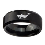 10mm-Keller-Whale-Beveled-Edges-Brush-Black-Tungsten-Men's-Engagement-Ring