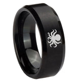10mm-Octopus-Beveled-Edges-Brush-Black-Tungsten-Men's-Engagement-Ring