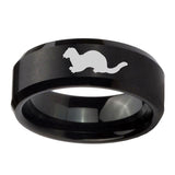 10mm-Otter-Beveled-Edges-Brush-Black-Tungsten-Men's-Engagement-Ring