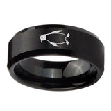 10mm-Penguin-Beveled-Edges-Brush-Black-Tungsten-Men's-Engagement-Ring