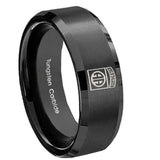 10mm-Army-Airborn-Beveled-Edges-Brush-Black-Tungsten-Carbide-Mens-Wedding-Ring