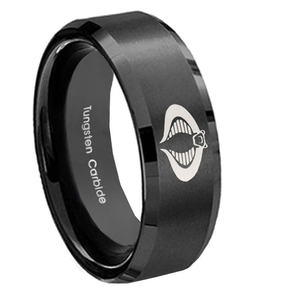 10mm-Cobra-Beveled-Edges-Brush-Black-Tungsten-Carbide-Wedding-Band-Mens
