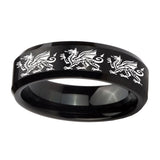 8mm-Multiple-Dragon-Beveled-Edges-Brush-Black-Tungsten-Men's-Promise-Rings