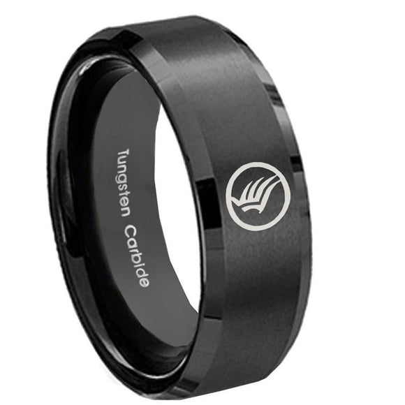 10mm-Black-Brush-Beveled-Edges-Mass-Effect-Tungsten-Carbide-Men's-Ring