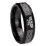 10mm-Celtic-Zelda-Beveled-Edges-Brush-Black-Tungsten-Custom-Ring-for-Men