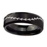 8mm-Baseball-Stitch-Beveled-Edges-Brush-Black-Tungsten-Mens-Anniversary-Ring