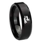 10mm-Deer-Hunting-Beveled-Edges-Brush-Black-Tungsten-Mens-Engagement-Ring