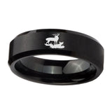 10mm-Deer-Hunting-Beveled-Edges-Brush-Black-Tungsten-Mens-Engagement-Ring