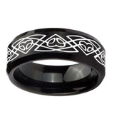 10mm-Celtic-Braided-Beveled-Edges-Brush-Black-Tungsten-Men's-Engagement-Ring