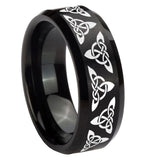 10mm-Celtic-Knot-Beveled-Edges-Brush-Black-Tungsten-Men's-Engagement-Ring